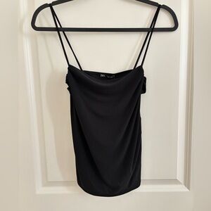 Zara Elegant Black Spaghetti Strap Top
